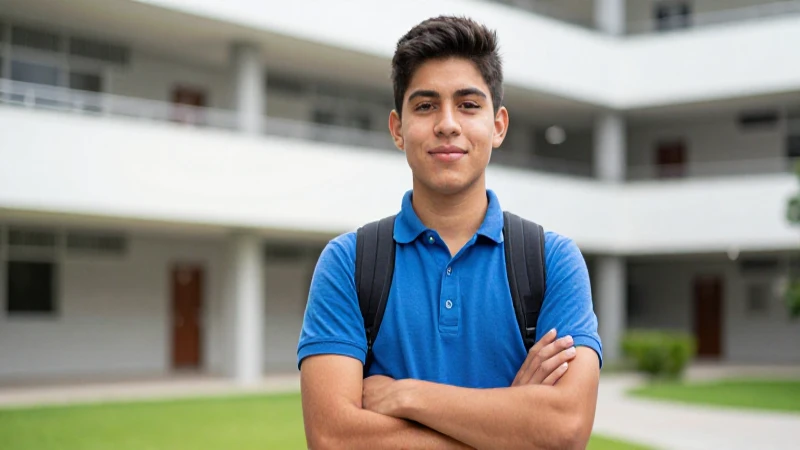 Joven mexicano, aspirante a éxito en campus