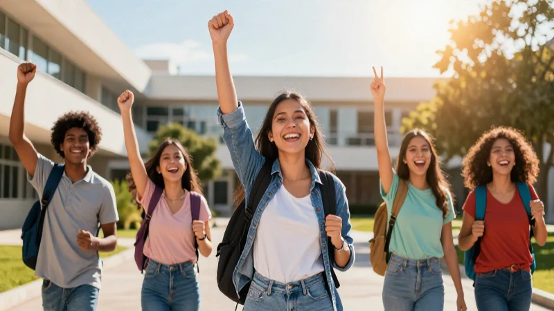 Estudiante mexicano celebra éxito en campus moderno