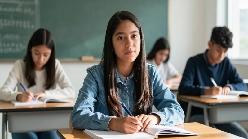 Estudiante mexicano exitoso en ambiente académico