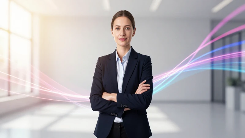 Persona segura en espacio moderno y brillante
