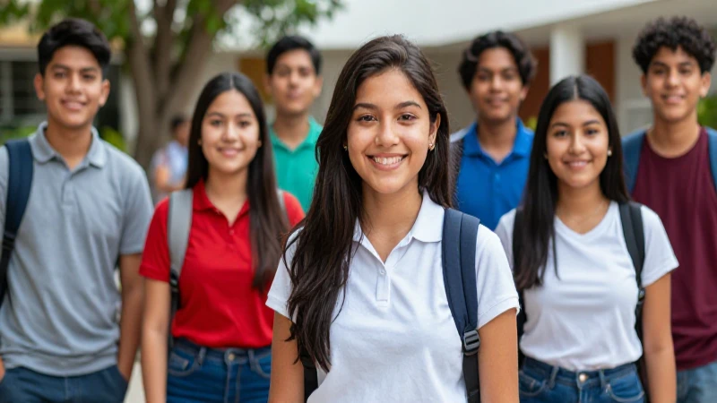 Estudiantes mexicanos universitarios celebran el éxito