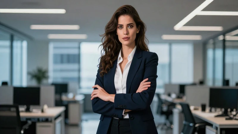Mexicano dinámico proyectando confianza en entorno corporativo