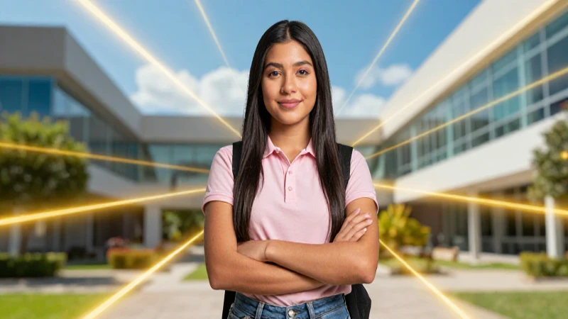 Retrato cinemático de estudiante mexicano motivado