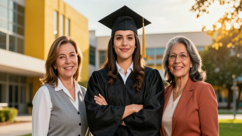 Joven universitario mexicano graduándose con orgullo