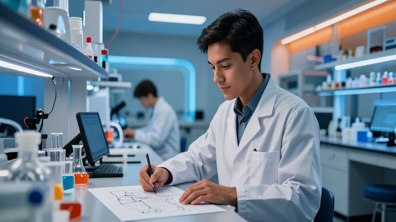 Estudiante mexicano diseña en laboratorio universitario moderno