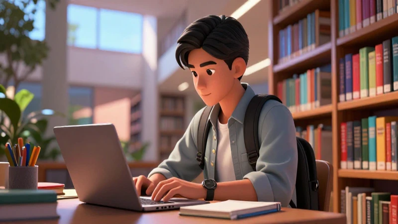 Estudiante mexicano universitario en campus vibrante