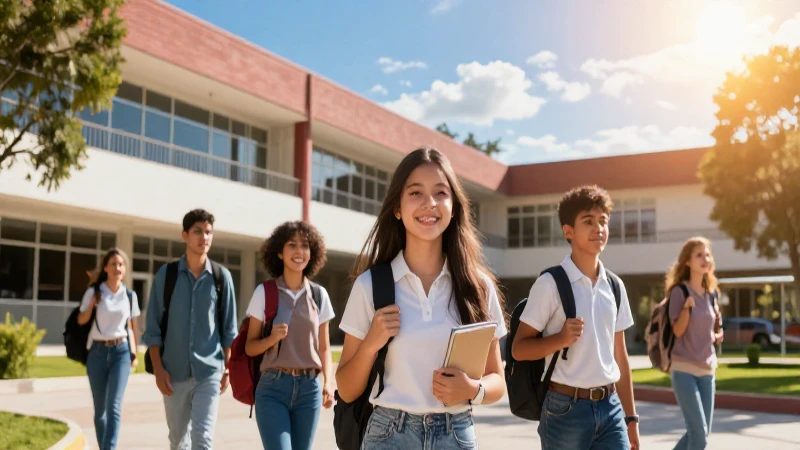 Estudiante mexicano en campus luminoso e inspirador