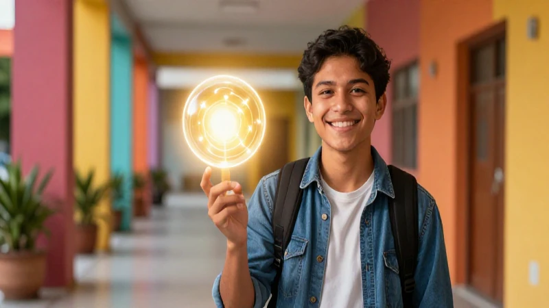 Estudiante mexicano sonríe con logro universitario