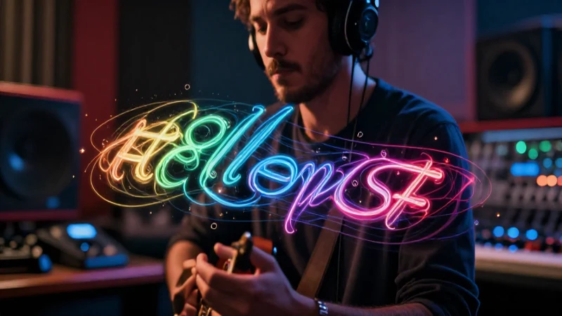Portada de músico creativa, vibrante y dramática