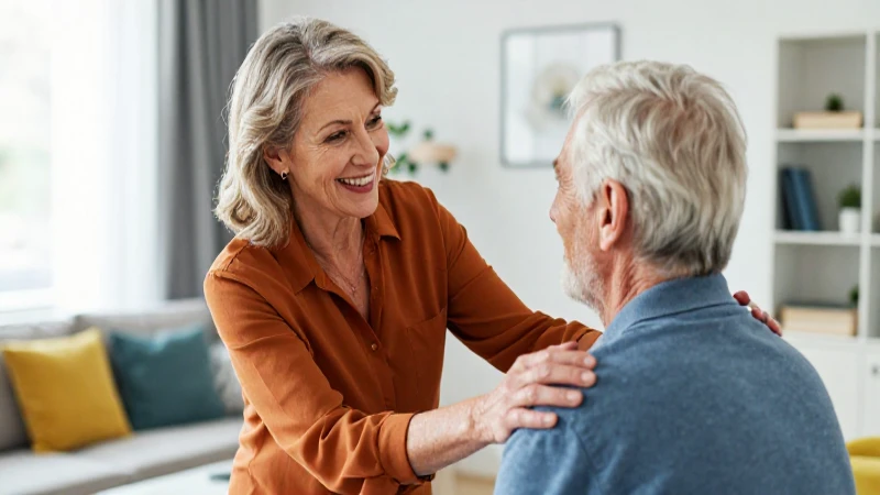 Cuidado senior en ambiente moderno y brillante