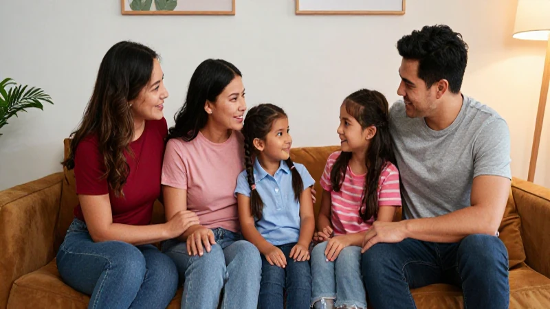 Fomenta comunicación abierta en familia feliz