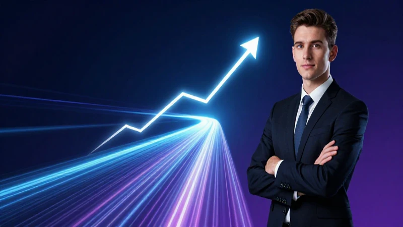 Éxito financiero ascendente con estilo moderno