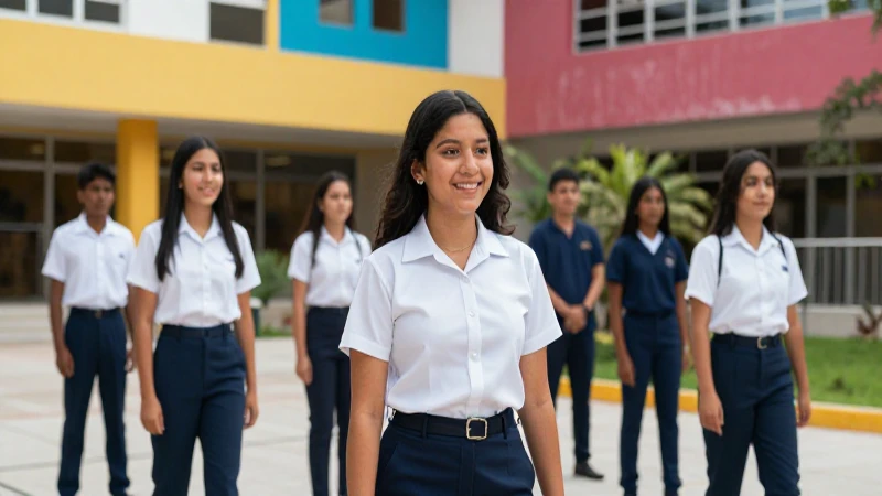 Estudiantes mexicanos en campus moderno y vibrante