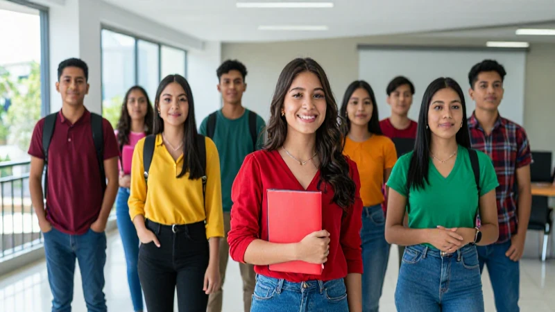 Estudiantes mexicanos vibrantes logran progreso