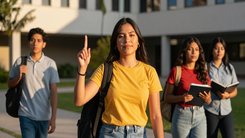Estudiante mexicano diverso, símbolo de progreso