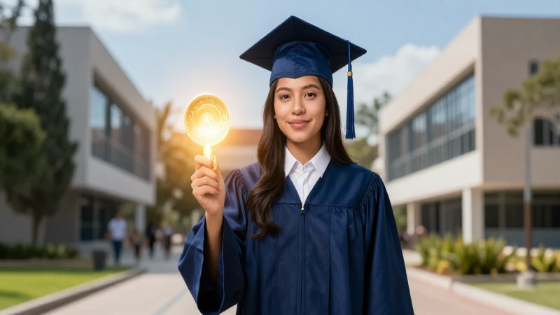 Joven mexicana ambiciosa con logro académico destacado