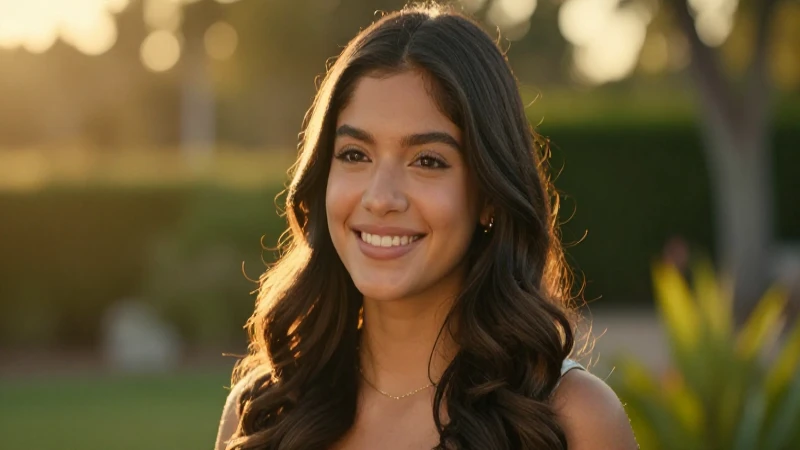 Mujer mexicana serena bajo luz dorada