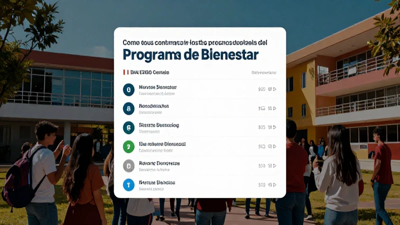 Beneficios y progreso del programa bienestar universitario