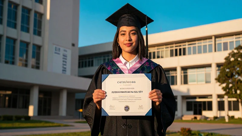 Joven graduado mexicano con certificado de la SEP