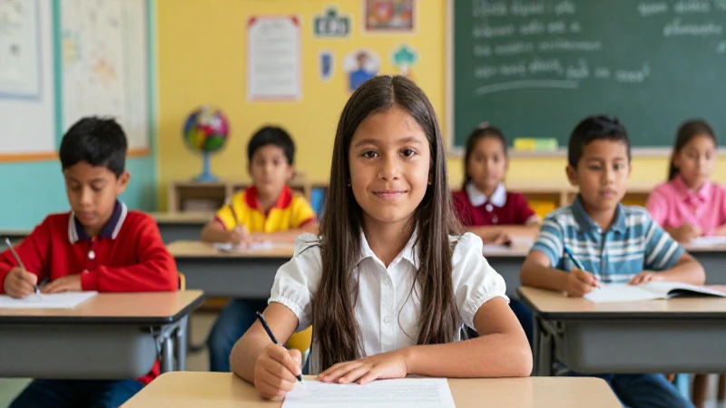 Niños mexicanos logran éxito en un aula moderna y brillante
