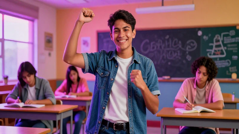 Joven estudiante mexicano celebra su éxito académico
