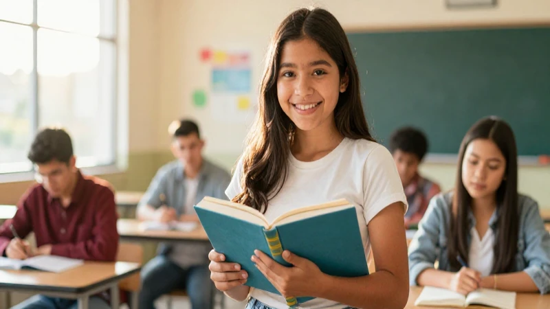 Estudiante mexicano exitoso en clase moderna