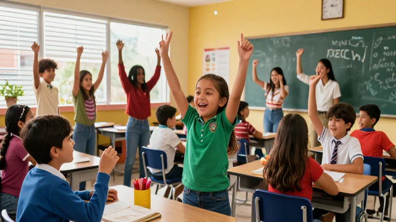 Estudiantes mexicanos celebran éxito académico escolar