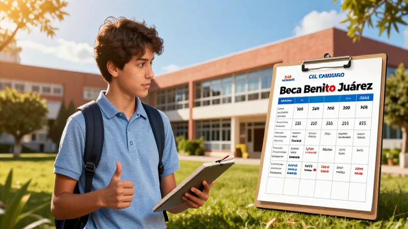 Guía para beneficios y calendario Beca Benito Juárez