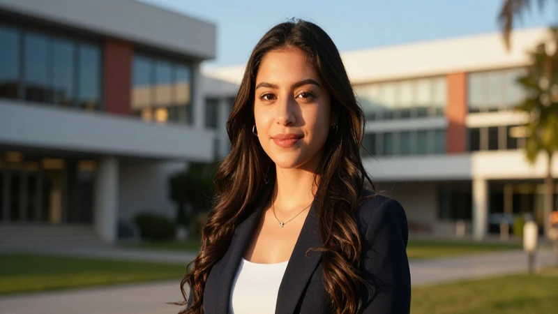 Retrato de éxito de joven mexicana