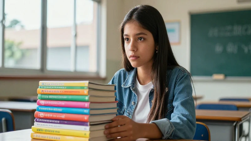 Estudiante mexicano concentrado con luz brillante