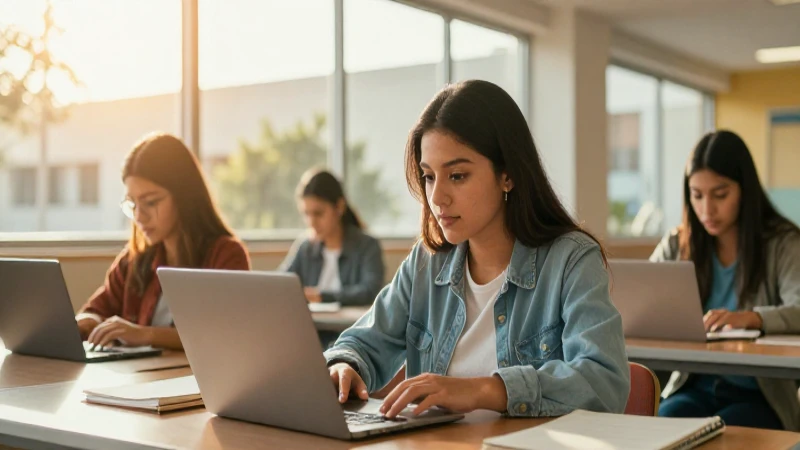 Estudiante mexicano estudiando con determinación bajo luz dorada