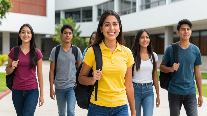 Estudiantes mexicanos universitarios vibrantes y modernos