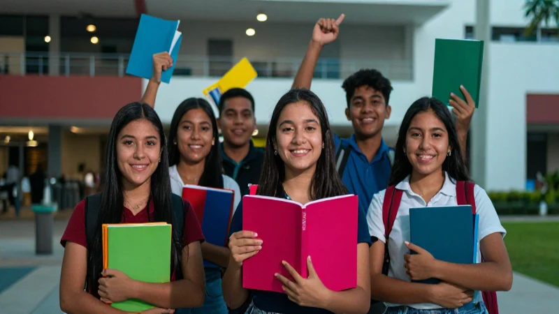 Estudiantes mexicanos celebran su éxito académico