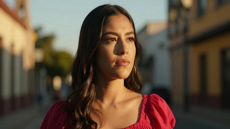 Retrato vibrante de una joven mexicana mirando al futuro
