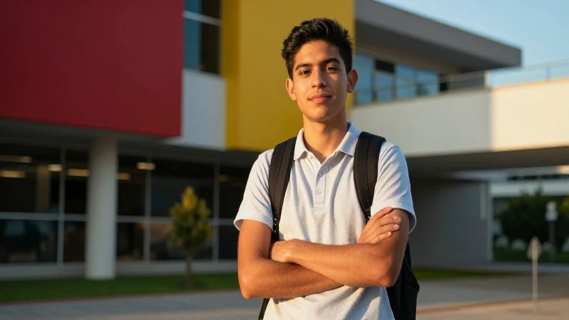 Cómo puedo consultar mi saldo de Salario Rosa en línea 69 Estudiante mexicano confiado en estilo cinematográfico