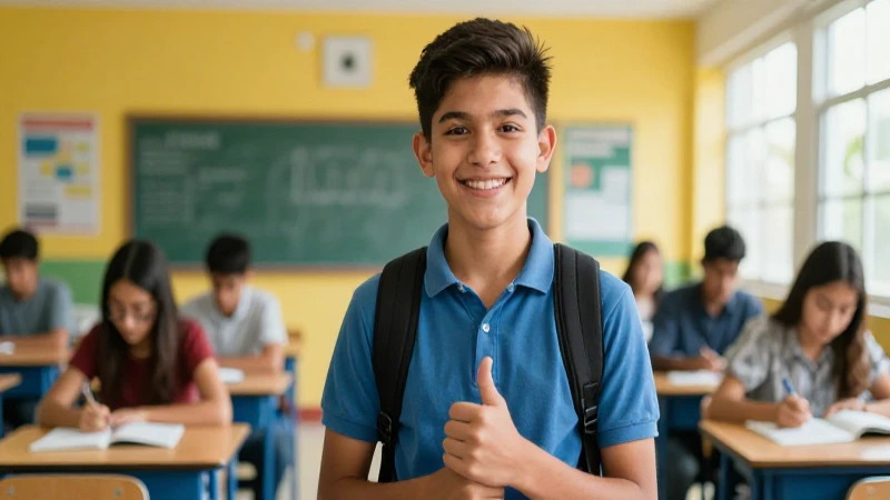 Estudiante mexicano, éxito académico y ambiente moderno