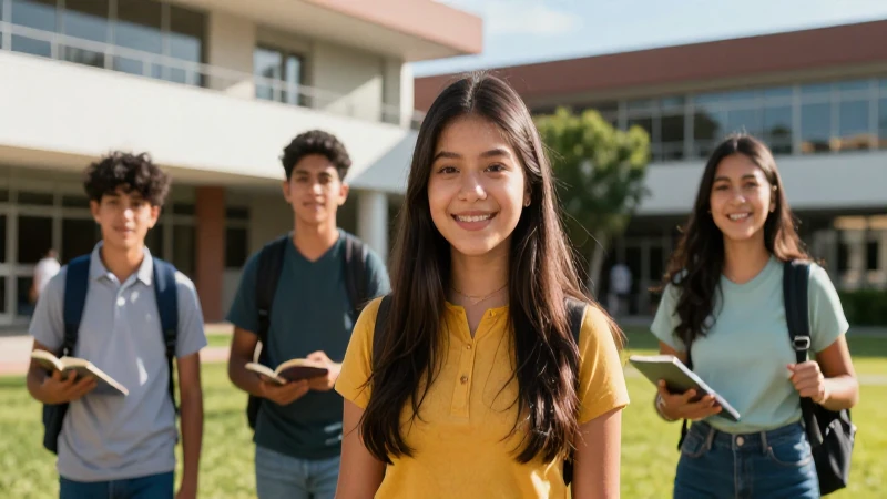 Estudiantes mexicanos exitosos en campus moderno