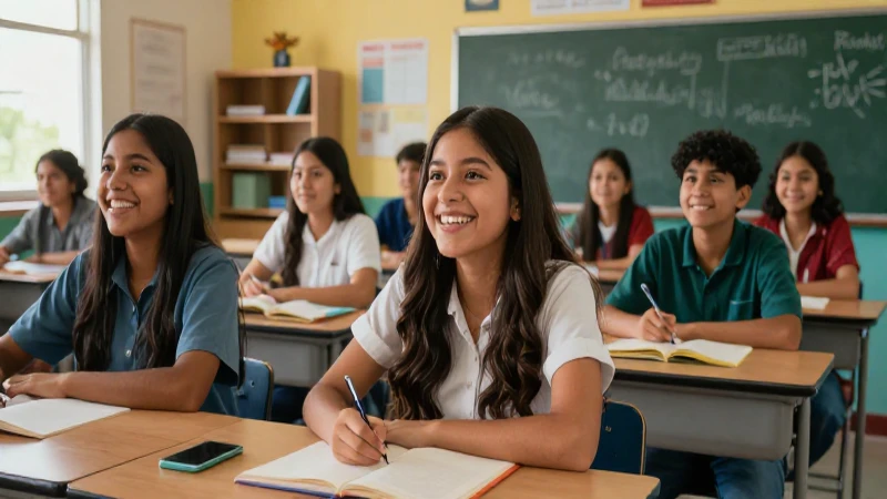 Éxito educativo mexicano en aula moderna