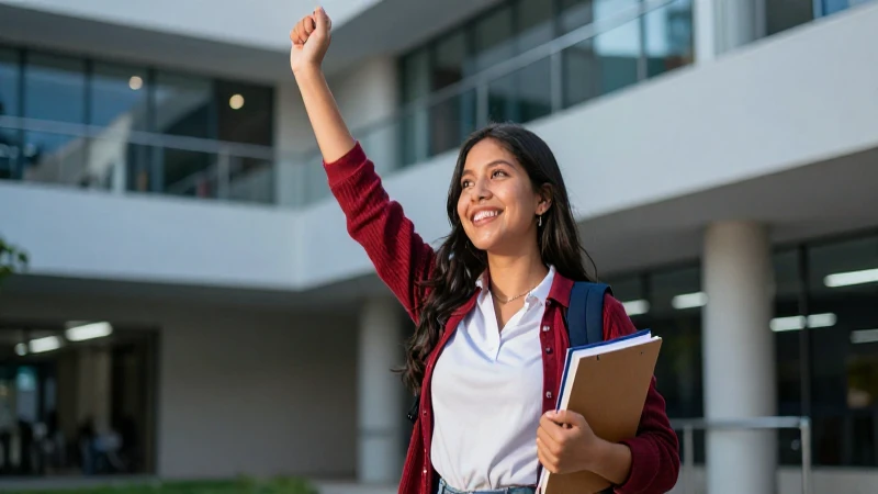 Estudiante mexicano exitoso en la universidad
