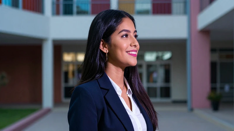 Retrato vibrante y dinámico de estudiante mexicano