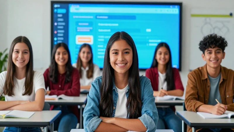 Jóvenes mexicanos confiados en clase moderna