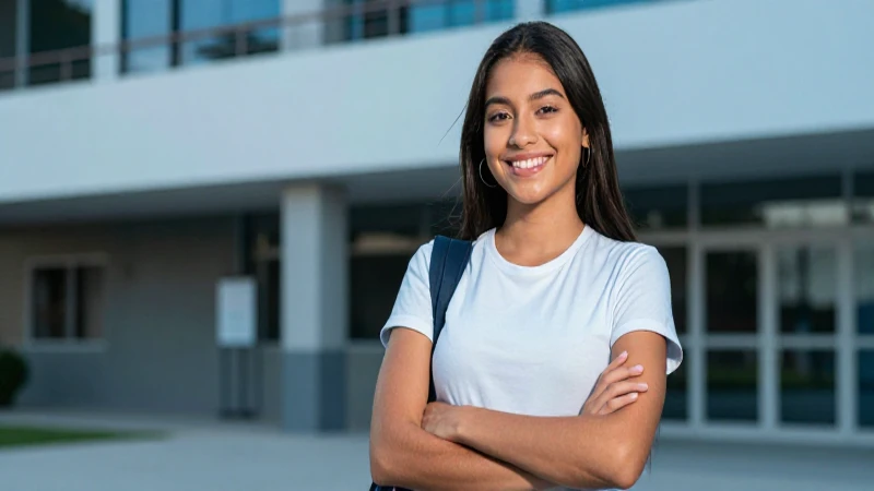 Retrato profesional de estudiante mexicano