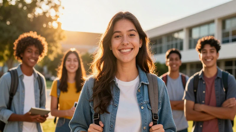 Estudiante mexicano sonriente, símbolo de éxito