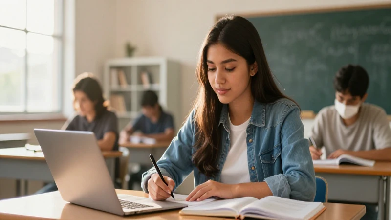 Estudiante brillante, oportunidad y futuro