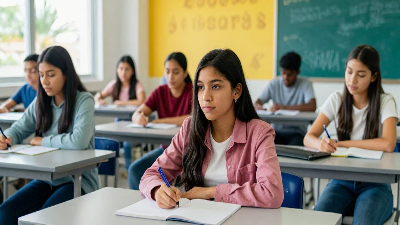 Estudiantes mexicanos logran su progreso en un aula vibrante