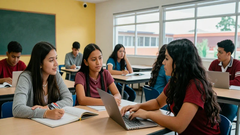 Qué información se incluye en un documento escolar actual 44 Estudiantes mexicanos colaboran en aula moderna