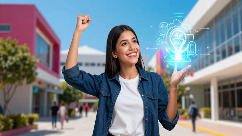 Joven mexicano celebra logro moderno en campus