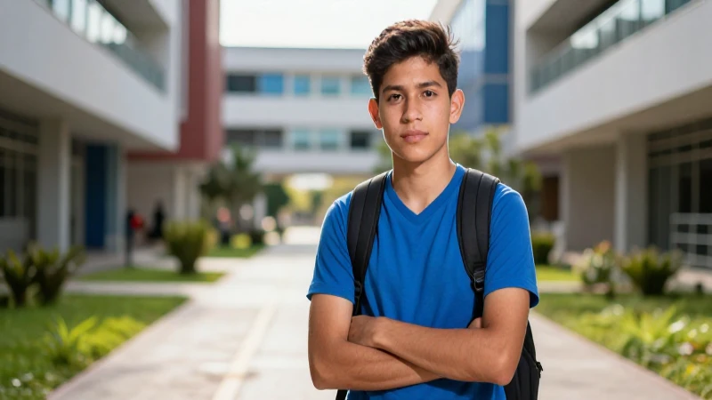Estudiante mexicano con camino de conocimiento