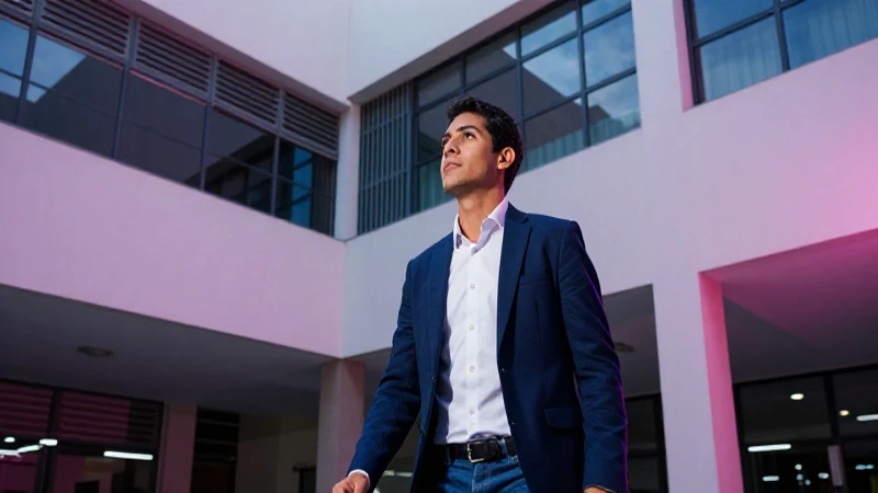 Joven mexicano académico, conocimiento ascendente