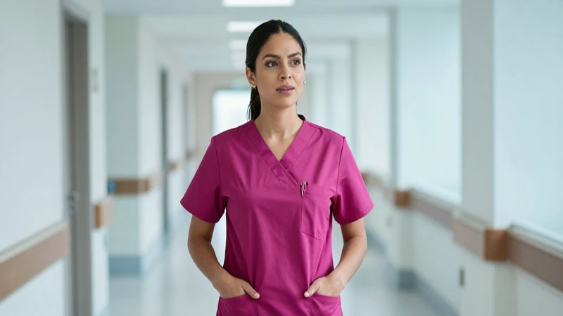 Enfermera mexicana vibrante en hospital moderno